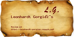 Leonhardt Gorgiás névjegykártya